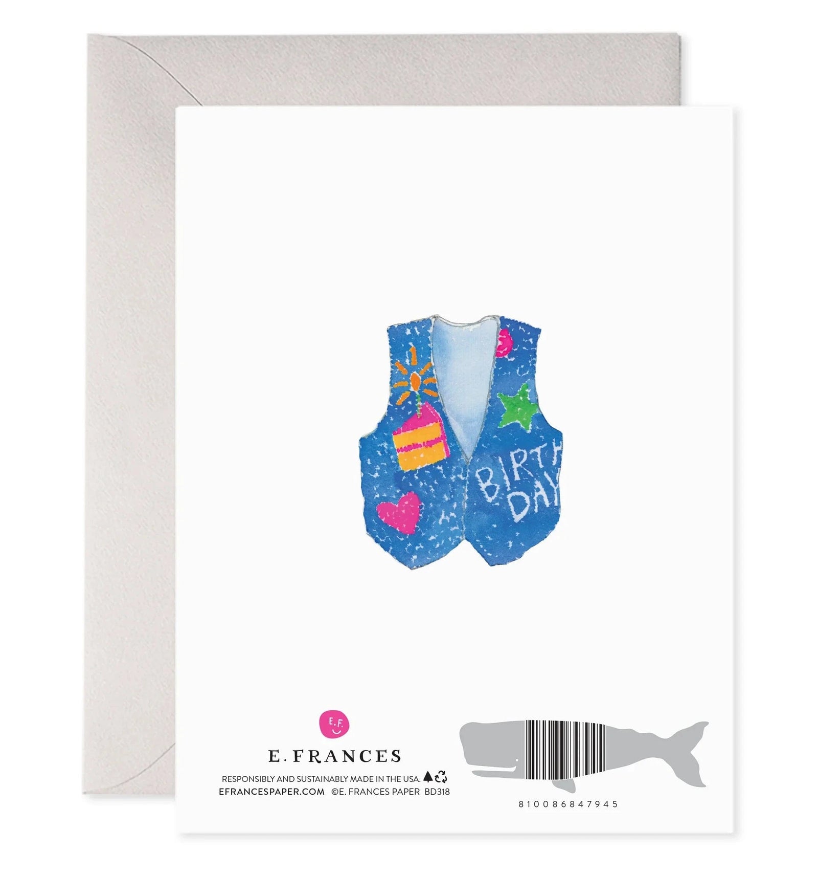 E. Frances Paper Cards Goose Cake Hat Birthday Card