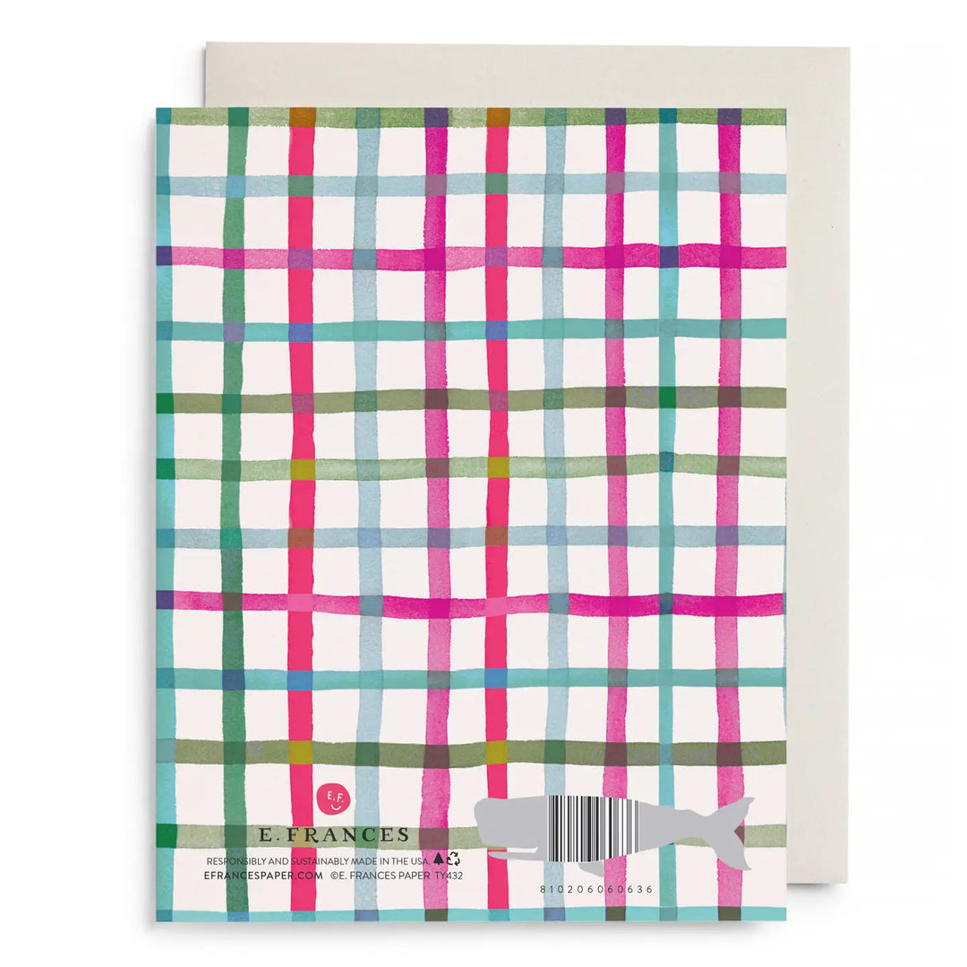 E. Frances Paper Cards Happy Plaid Thank You Boxed Card Set