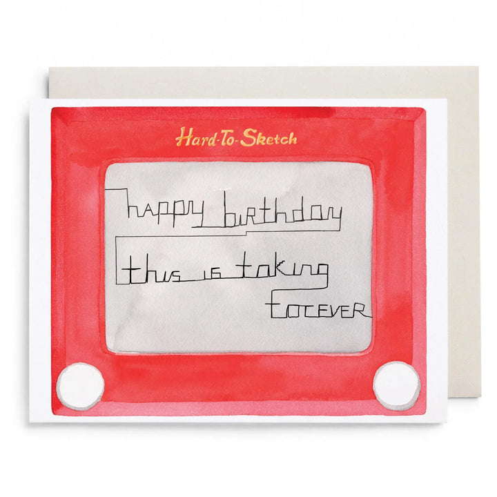E. Frances Paper Cards Hard to Sketch Birthday Greeting Card