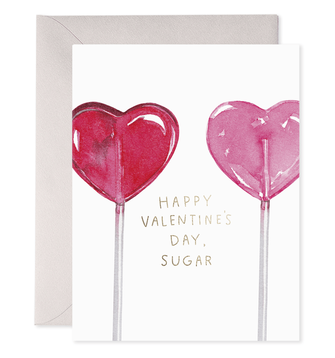 E. Frances Paper Cards Heart Lollipops Valentine's Day Greeting Card