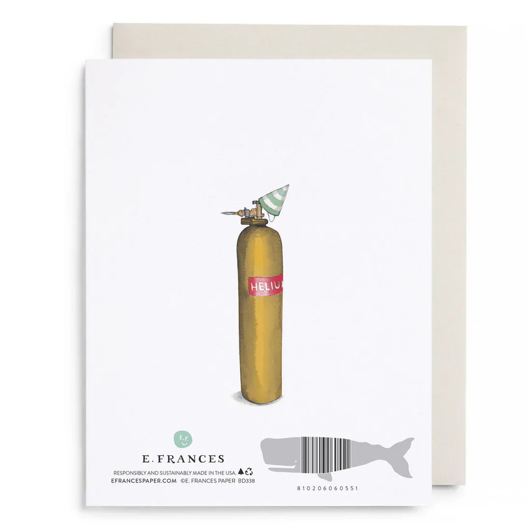E. Frances Paper Cards Helium 21 Birthday Greeting Card