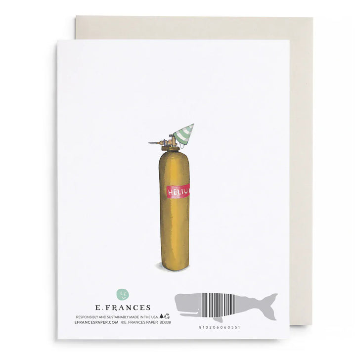 E. Frances Paper Cards Helium 21 Birthday Greeting Card