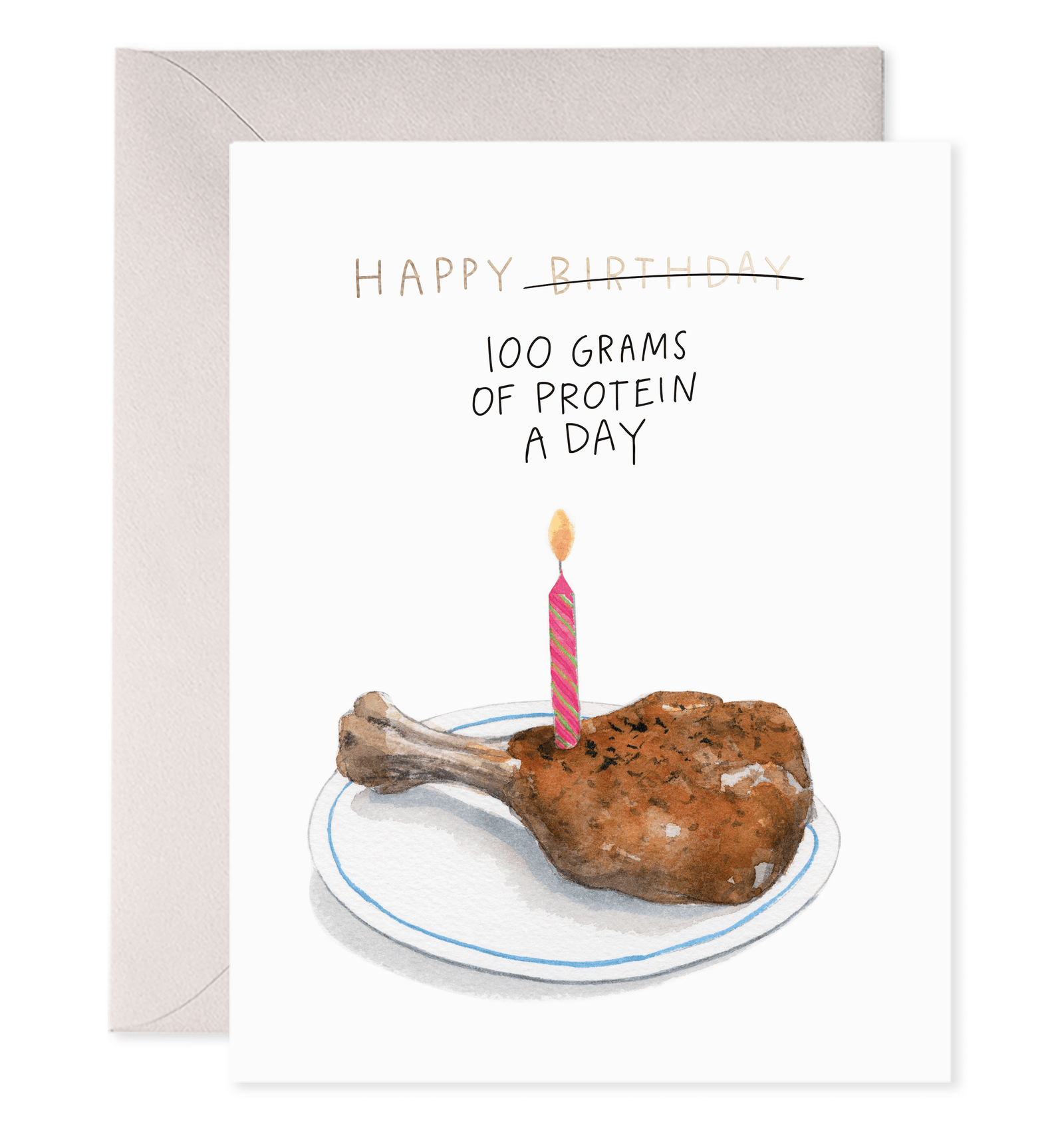 E. Frances Paper Cards High Protein Birthday Greeting Card