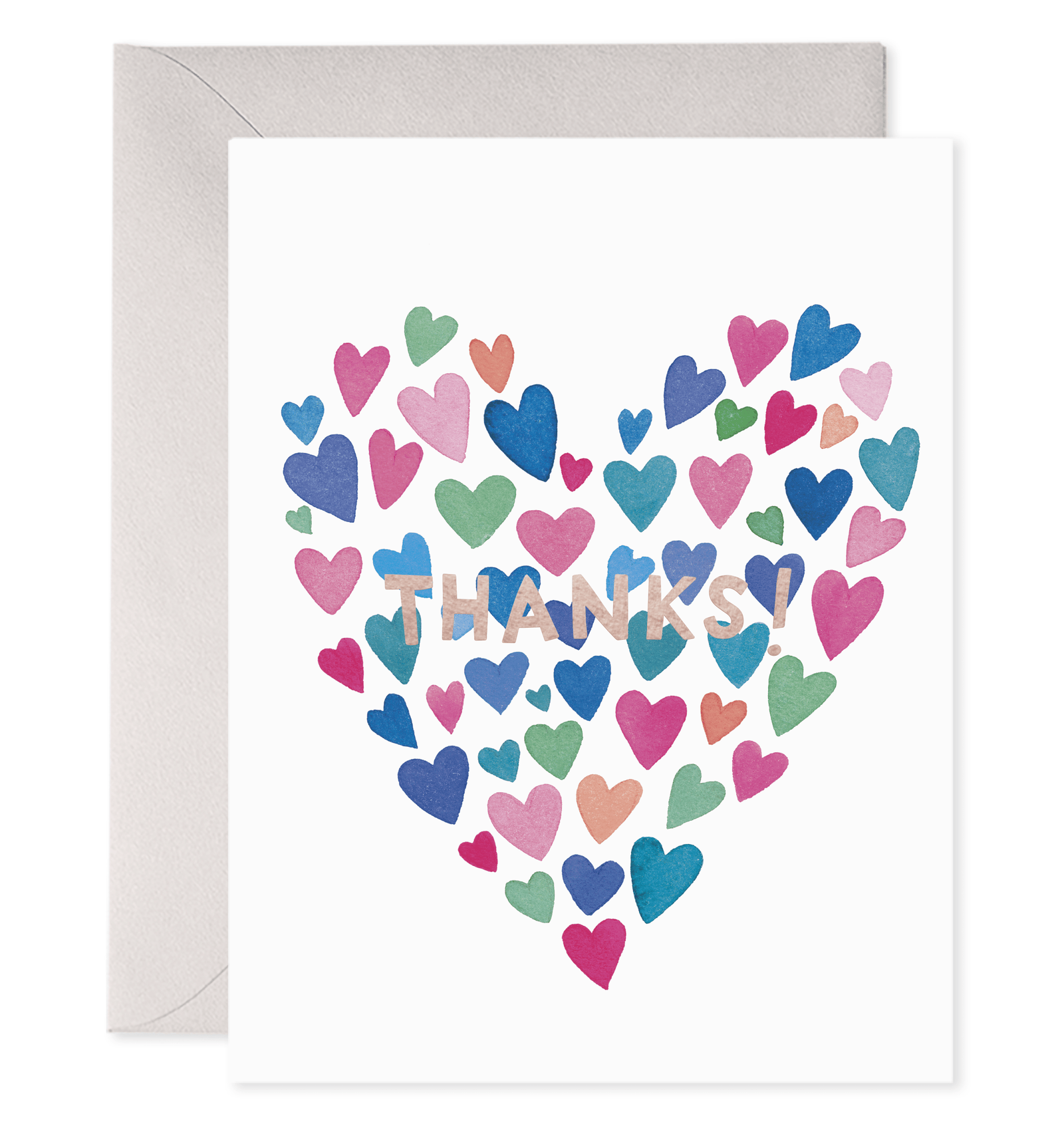 E. Frances Paper Cards Many Hearts Thanks Thank You Greeting Card