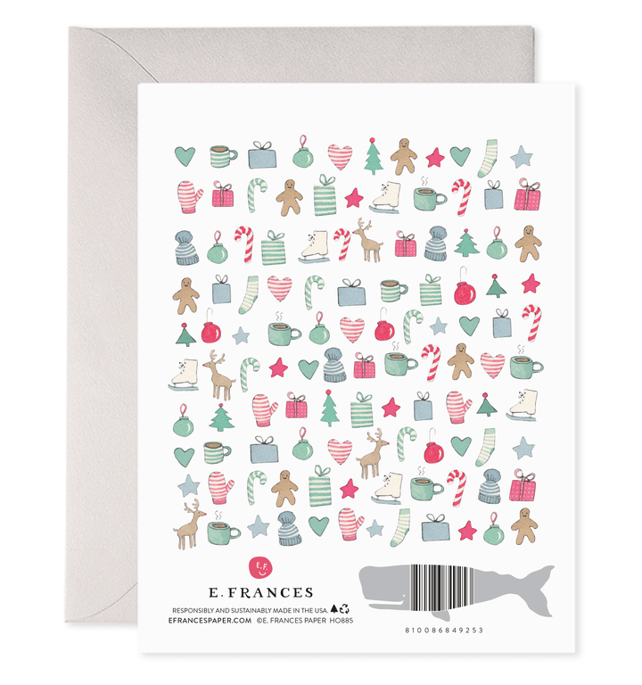 E. Frances Paper Cards Merry Motif Holiday Greeting Card