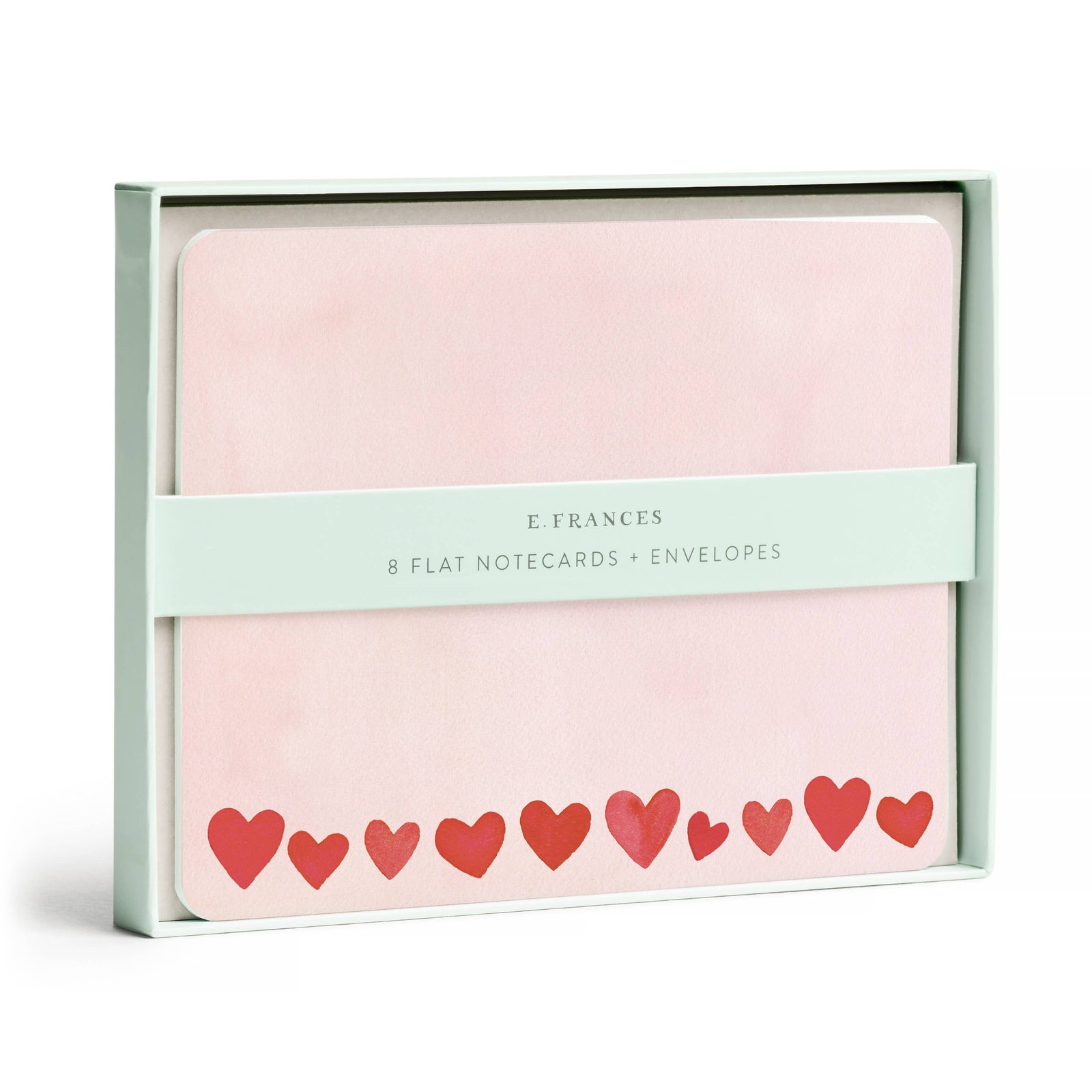 E. Frances Paper Cards Mini Hearts Blush Flat Note Set