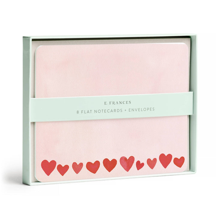 E. Frances Paper Cards Mini Hearts Blush Flat Note Set