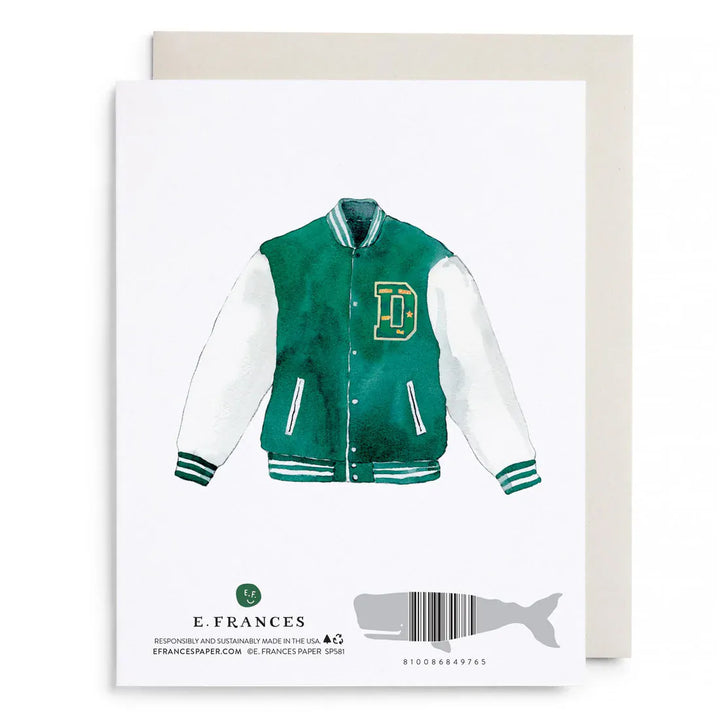 E. Frances Paper Cards MVP Varsity Jacket Dad Greeting Card