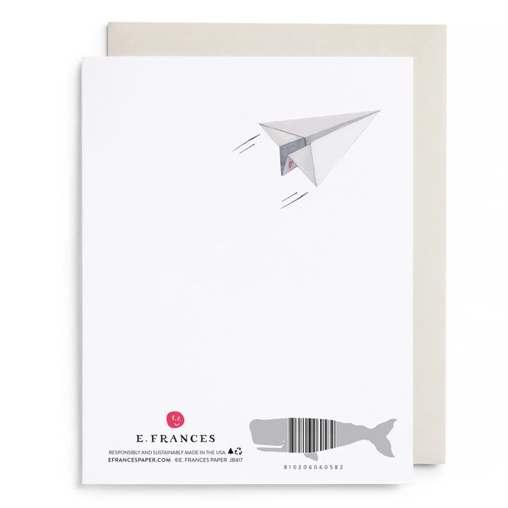 E. Frances Paper Cards Paper Airplane Love and Friendship Greeting Card
