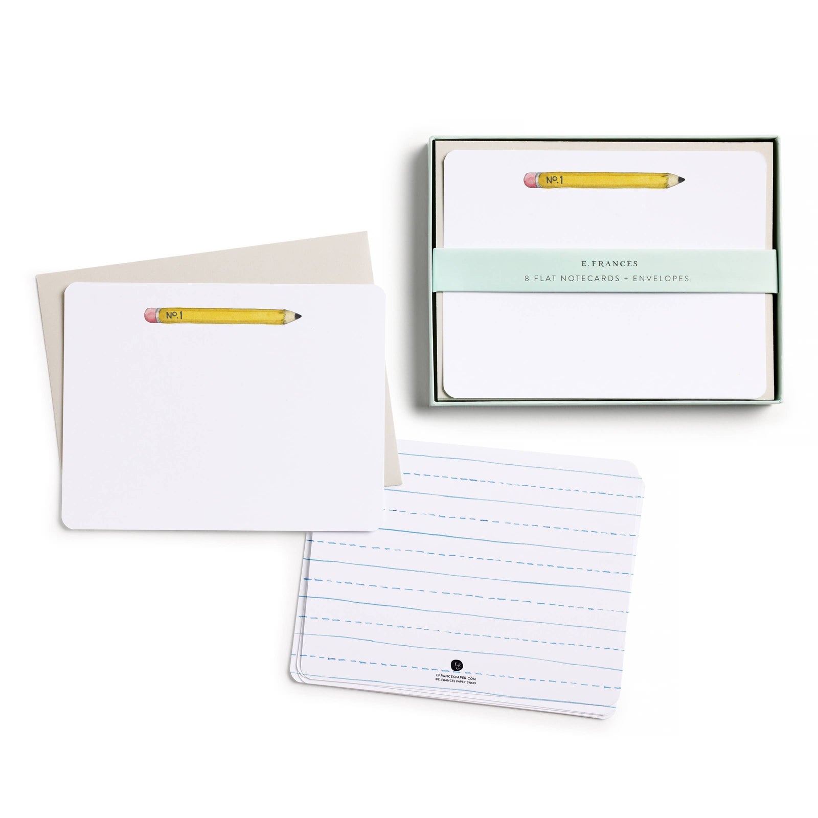 E. Frances Paper Cards Pencil Flat Note Set