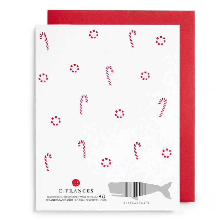 E. Frances Paper Cards Peppermints Holiday Greeting Card