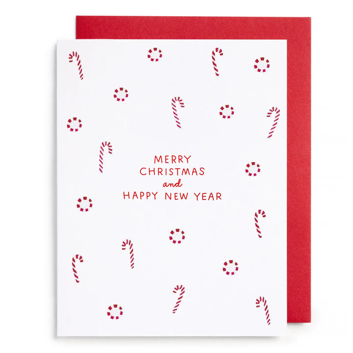 E. Frances Paper Cards Peppermints Holiday Greeting Card