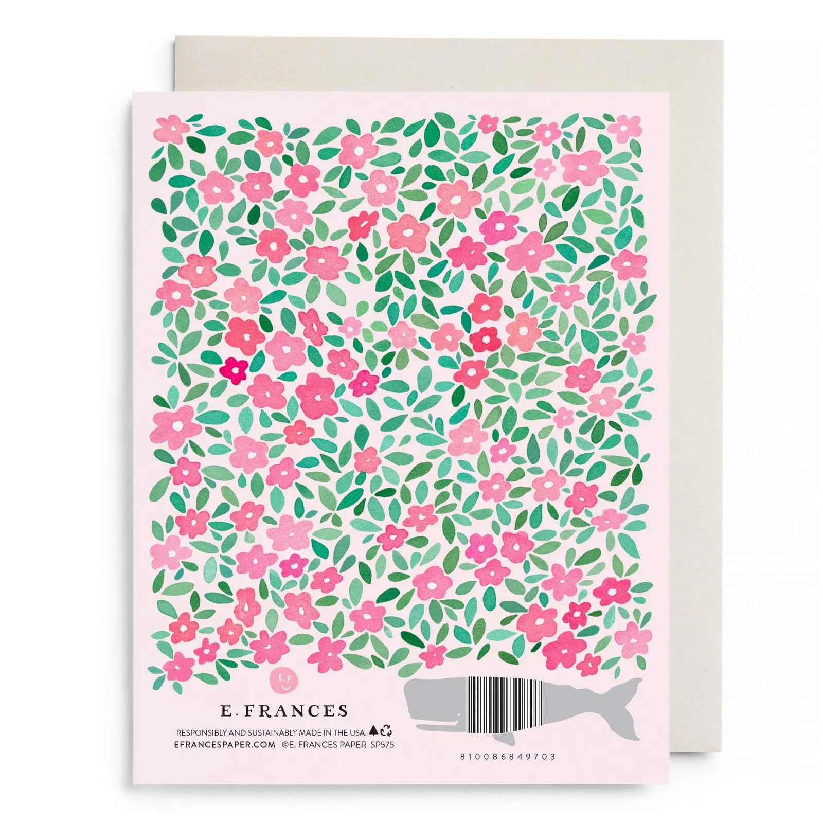 E. Frances Paper Cards Pink Petals Bridal Greeting Card