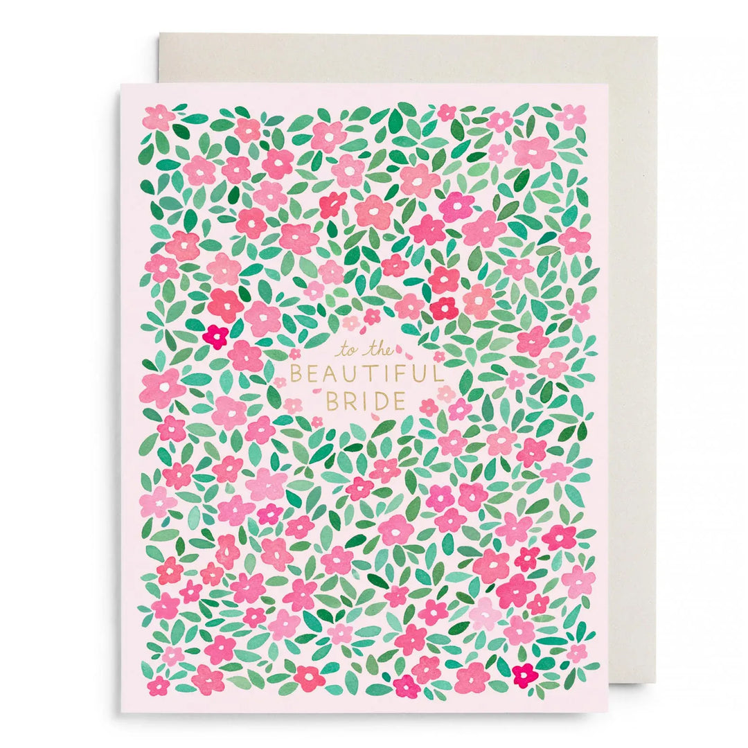 E. Frances Paper Cards Pink Petals Bridal Greeting Card