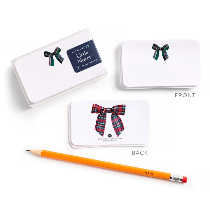 E. Frances Paper Cards Plaid Bow Little Notes