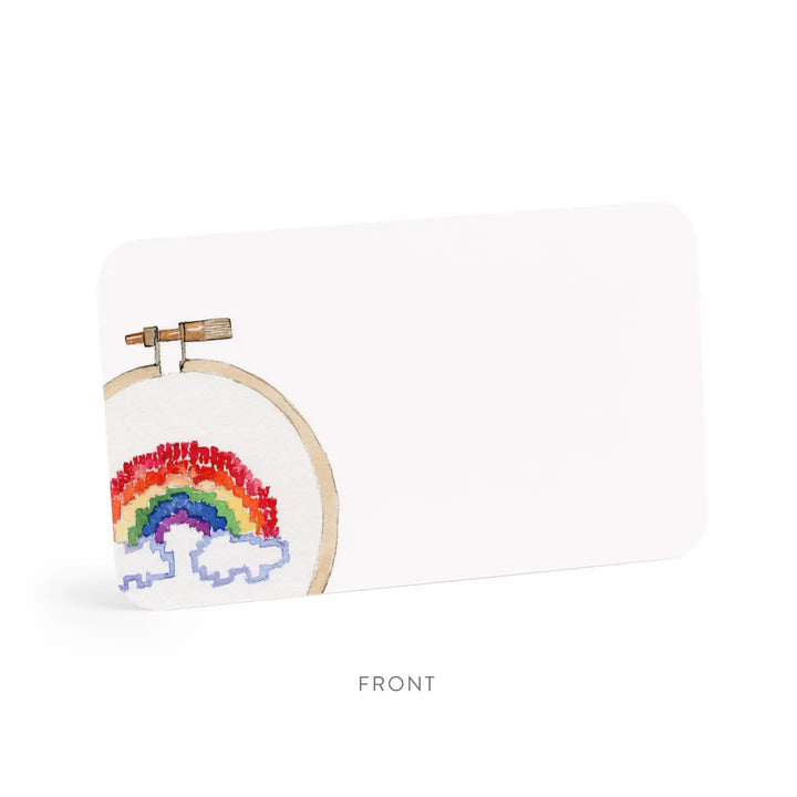 E. Frances Paper Cards Rainbow Cross Stitch Little Notes