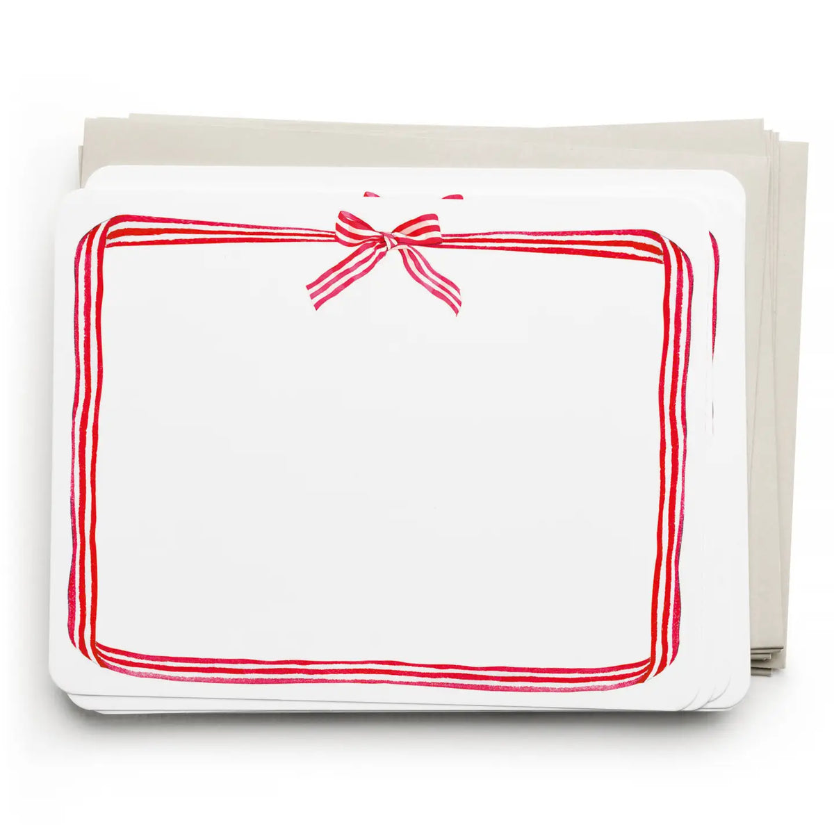 E. Frances Paper Cards Red Ribbon Candy Flat Note Set