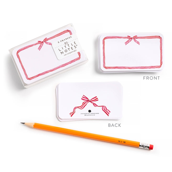 E. Frances Paper Cards Red Ribbon Candy Little Notes