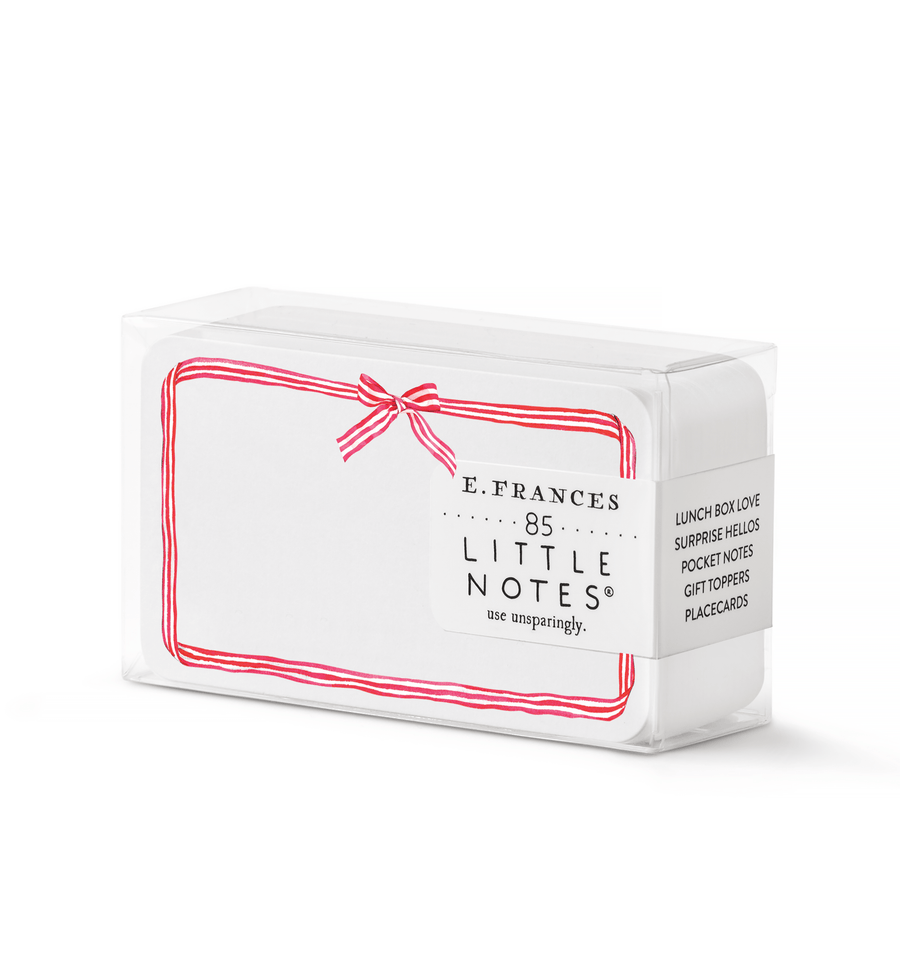 E. Frances Paper Cards Red Ribbon Candy Little Notes