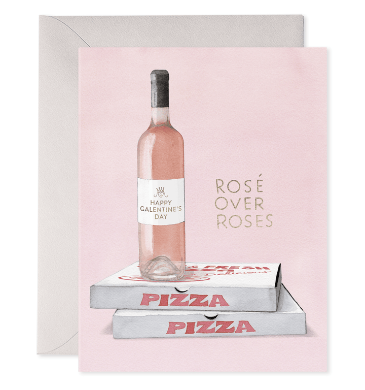 E. Frances Paper Cards Rosé Over Roses Galentine's Day Card