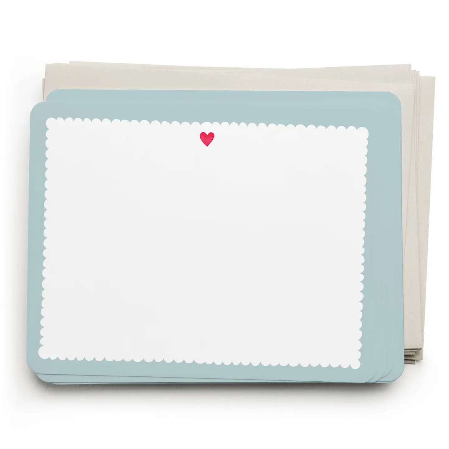 E. Frances Paper Cards Scalloped Heart Flat Note Set