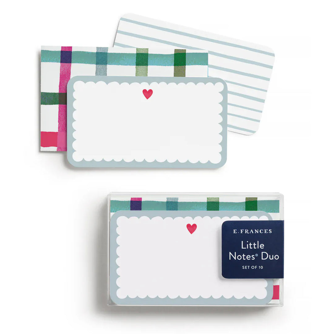 E. Frances Paper Cards Scalloped Heart Little Notes® Duo Set