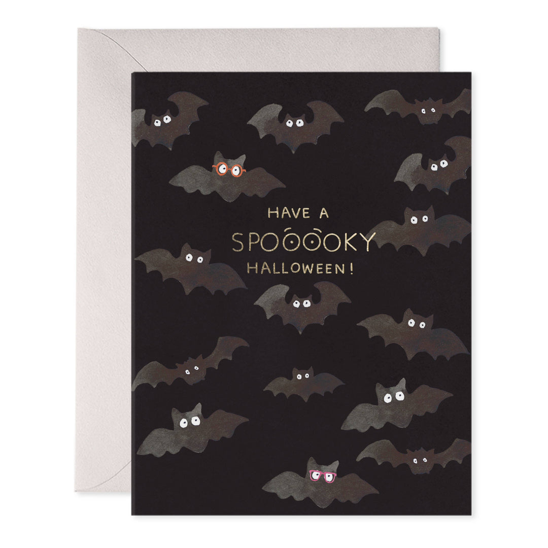 E. Frances Paper Cards Spooky Bats Halloween Greeting Card