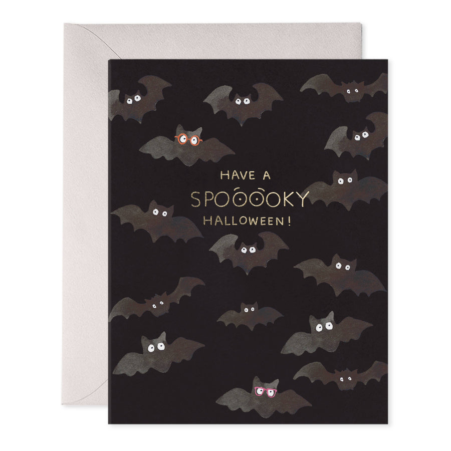 E. Frances Paper Cards Spooky Bats Halloween Greeting Card