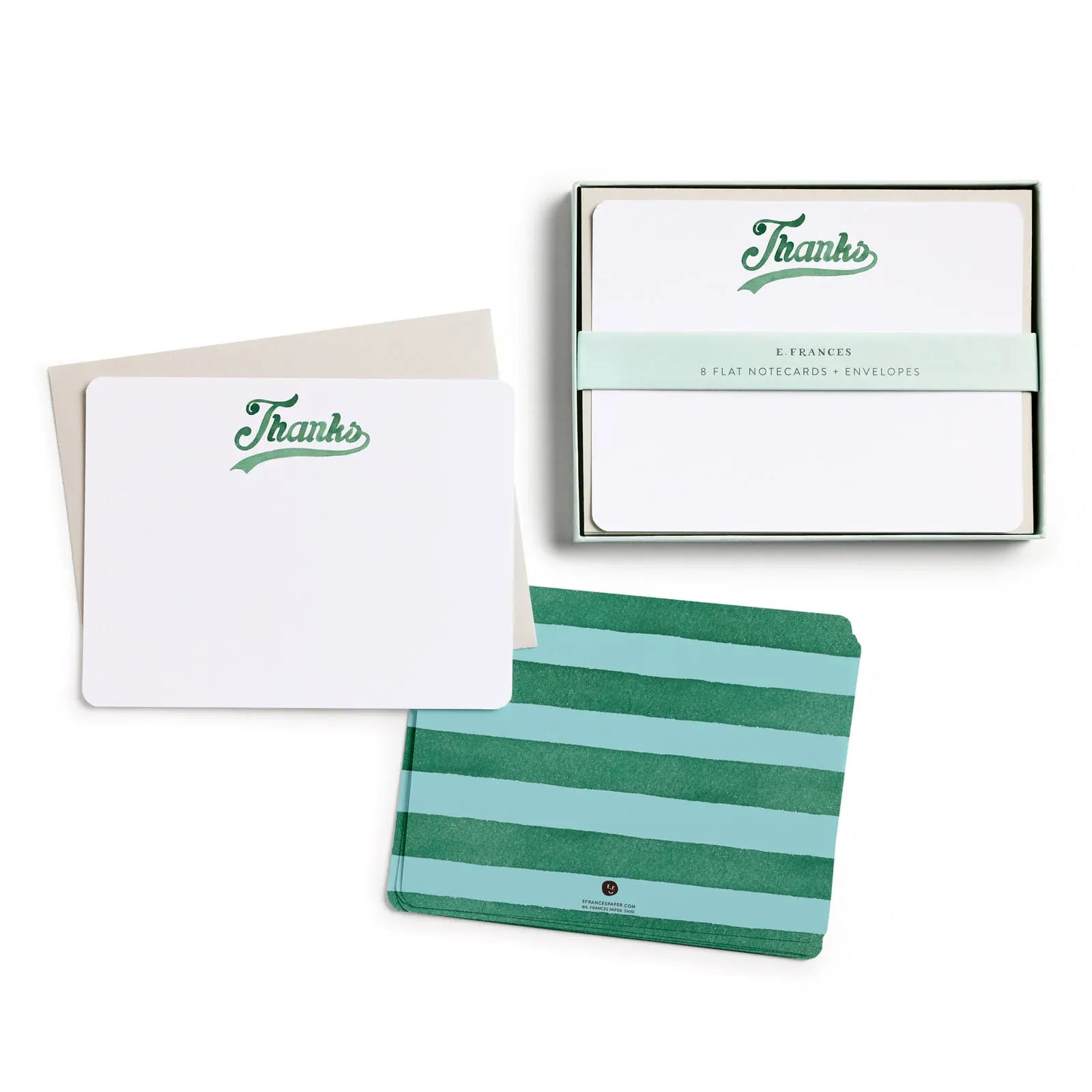 E. Frances Paper Cards Varsity Thanks Flat Note Set