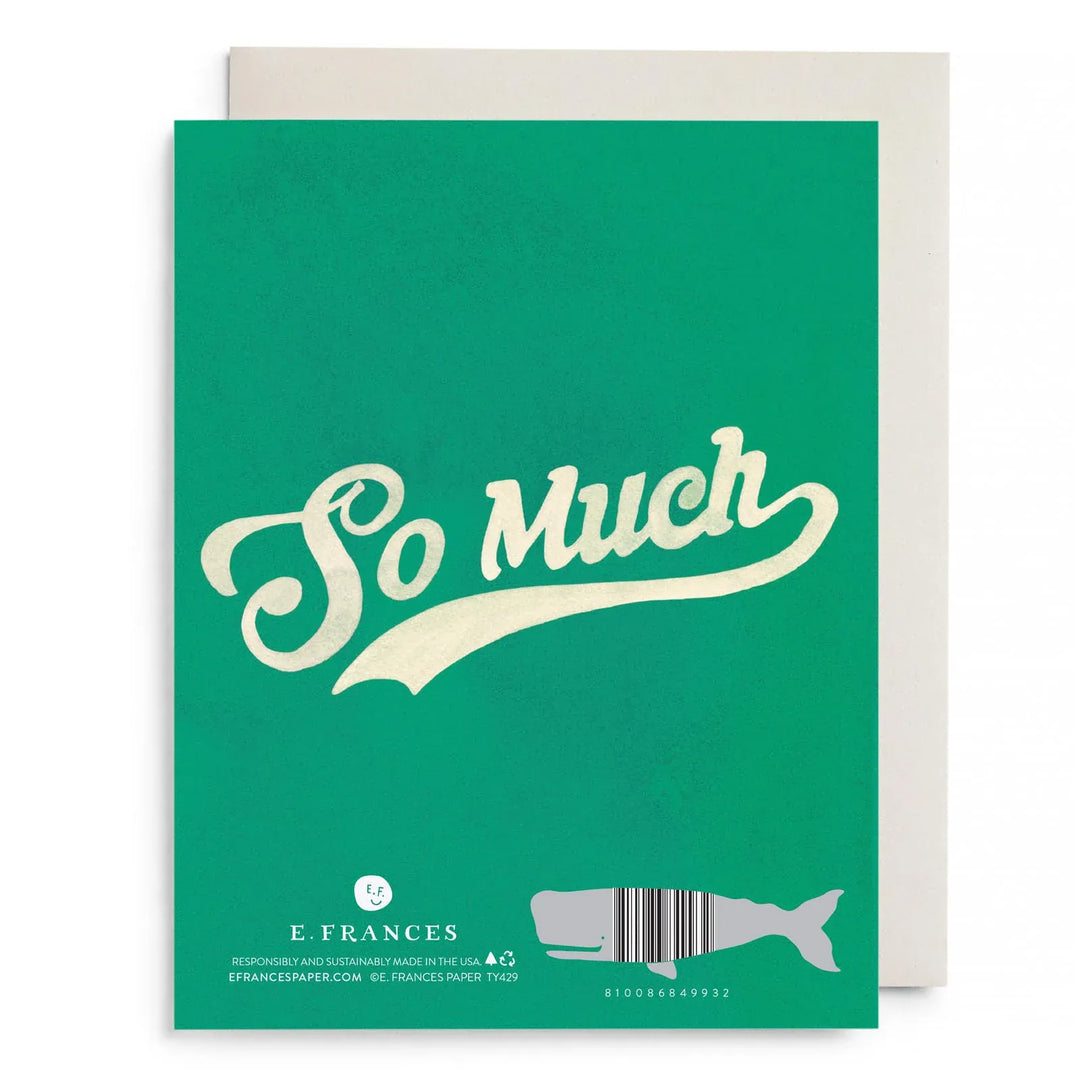 E. Frances Paper Cards Varsity Thanks Greeting Card