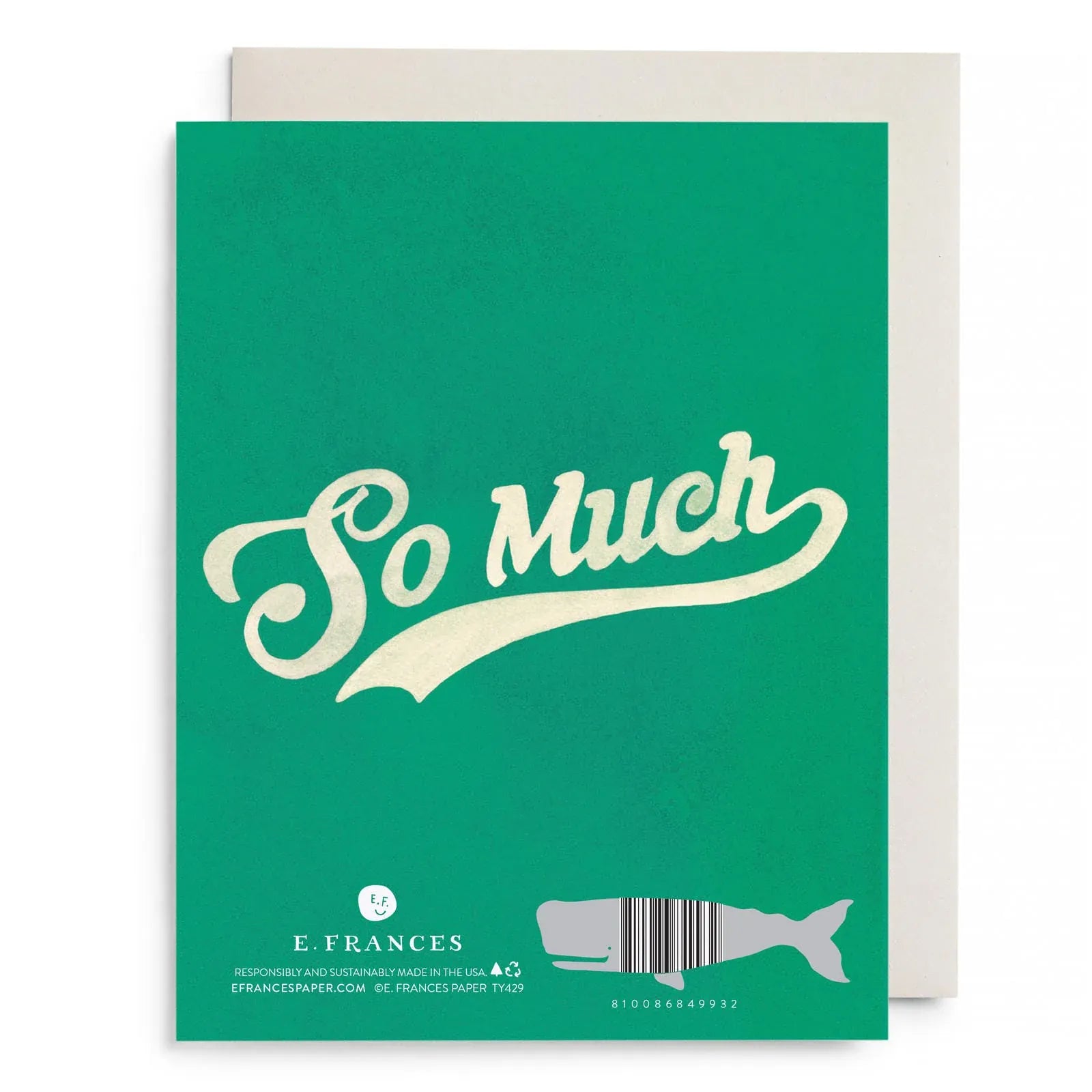 E. Frances Paper Cards Varsity Thanks Greeting Card