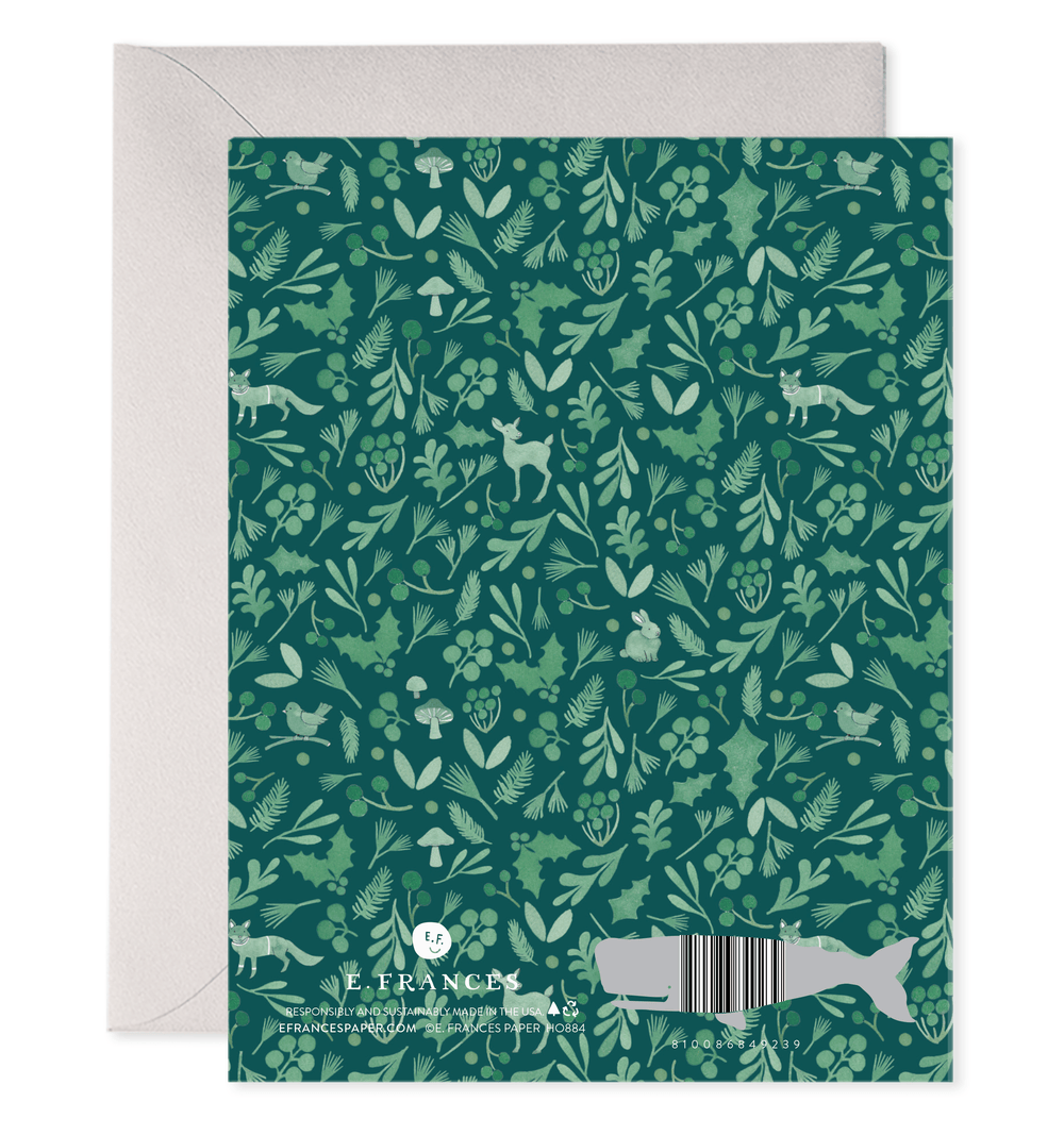E. Frances Paper Cards Winter Forest Christmas Greeting Card