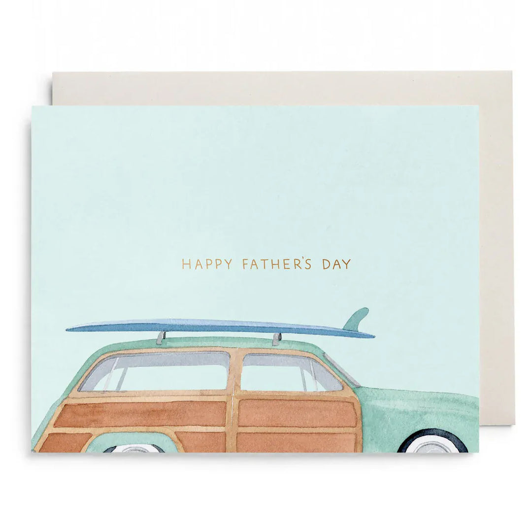 E. Frances Paper Cards Woody Wagon Surf Dad Greeting Card