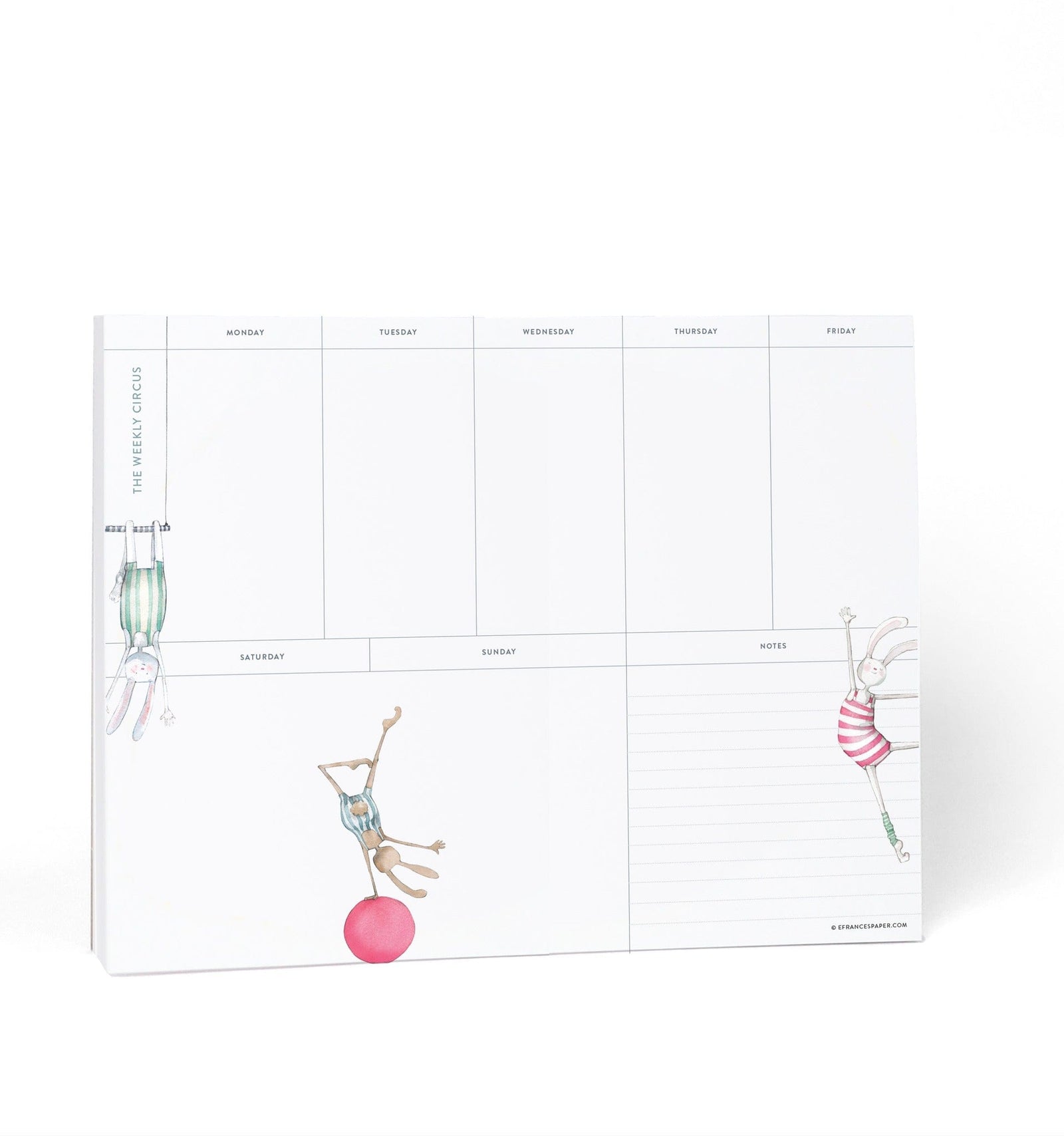 E. Frances Paper Desk Pad Weekly Desk Pad - Circus