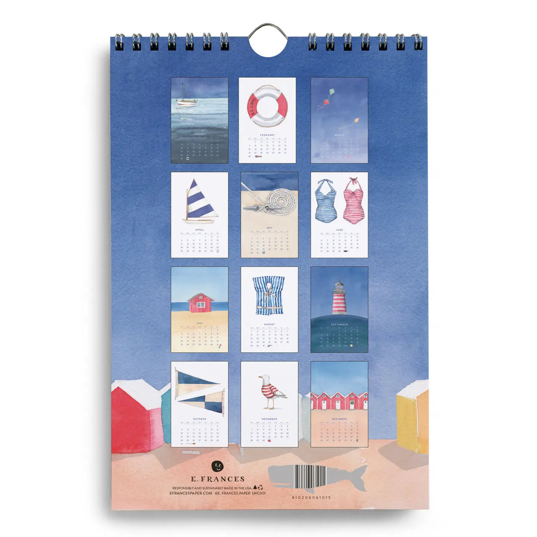 E. Frances Paper Paper A Year By the Sea Little Calendar