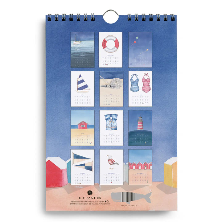 E. Frances Paper Paper A Year By the Sea Little Calendar
