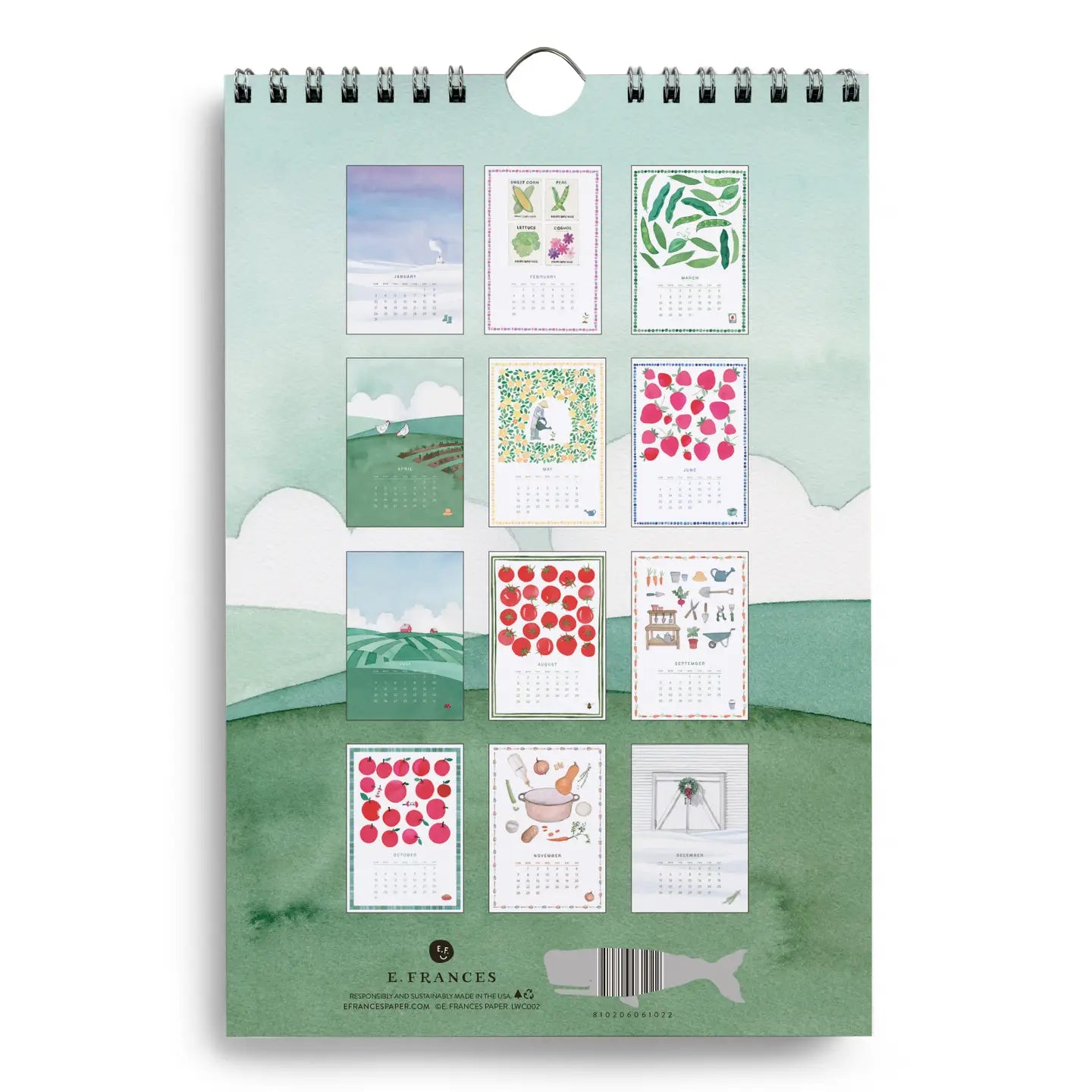 E. Frances Paper Paper A Year in the Garden Little Calendar
