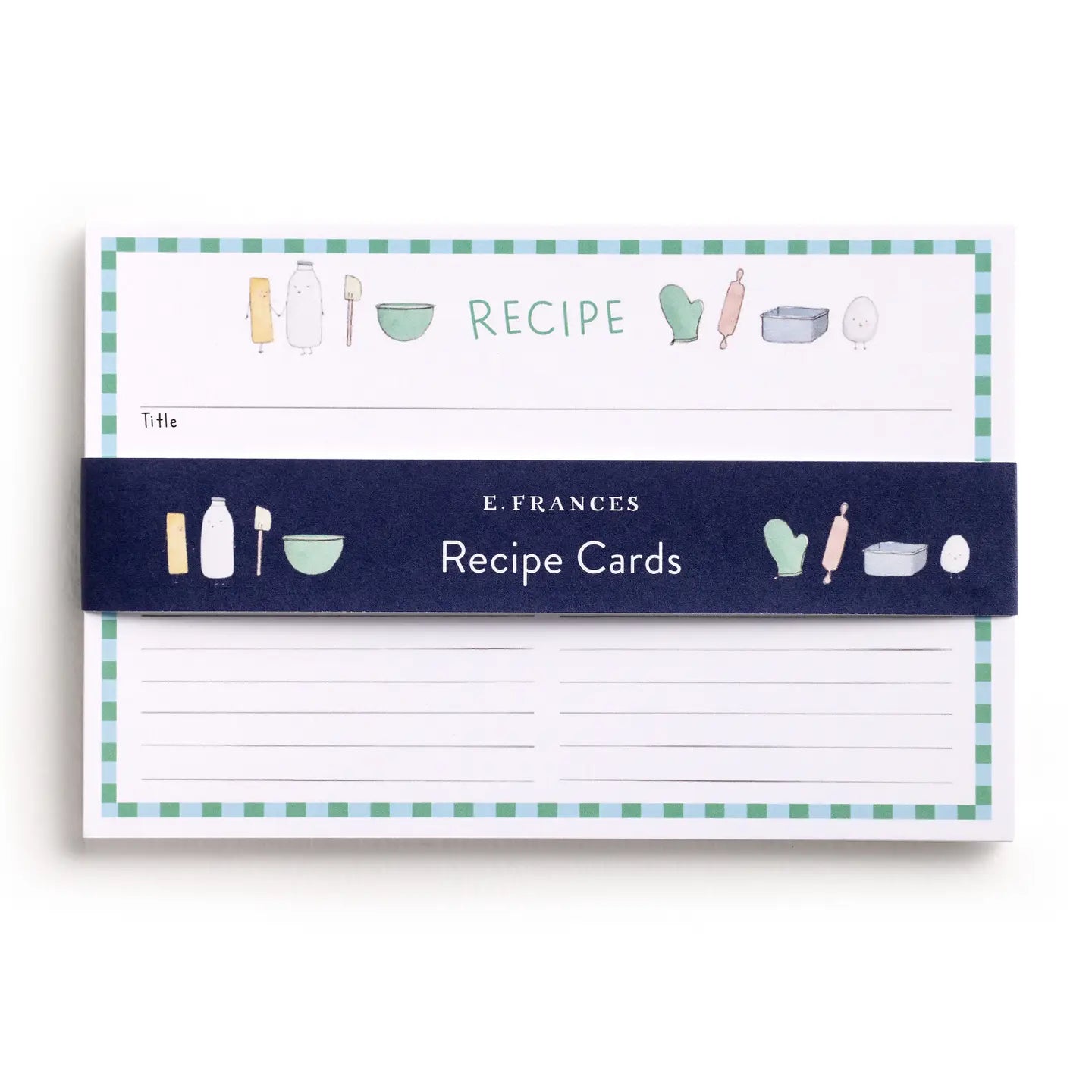 E. Frances Paper Paper Dessert First Recipe Card Set