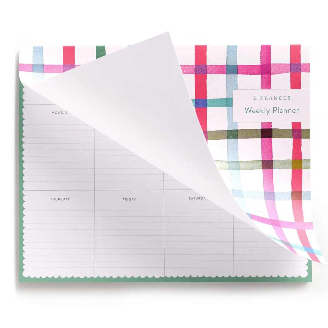 E. Frances Paper Paper Happy Plaid Covered Weekly Planner