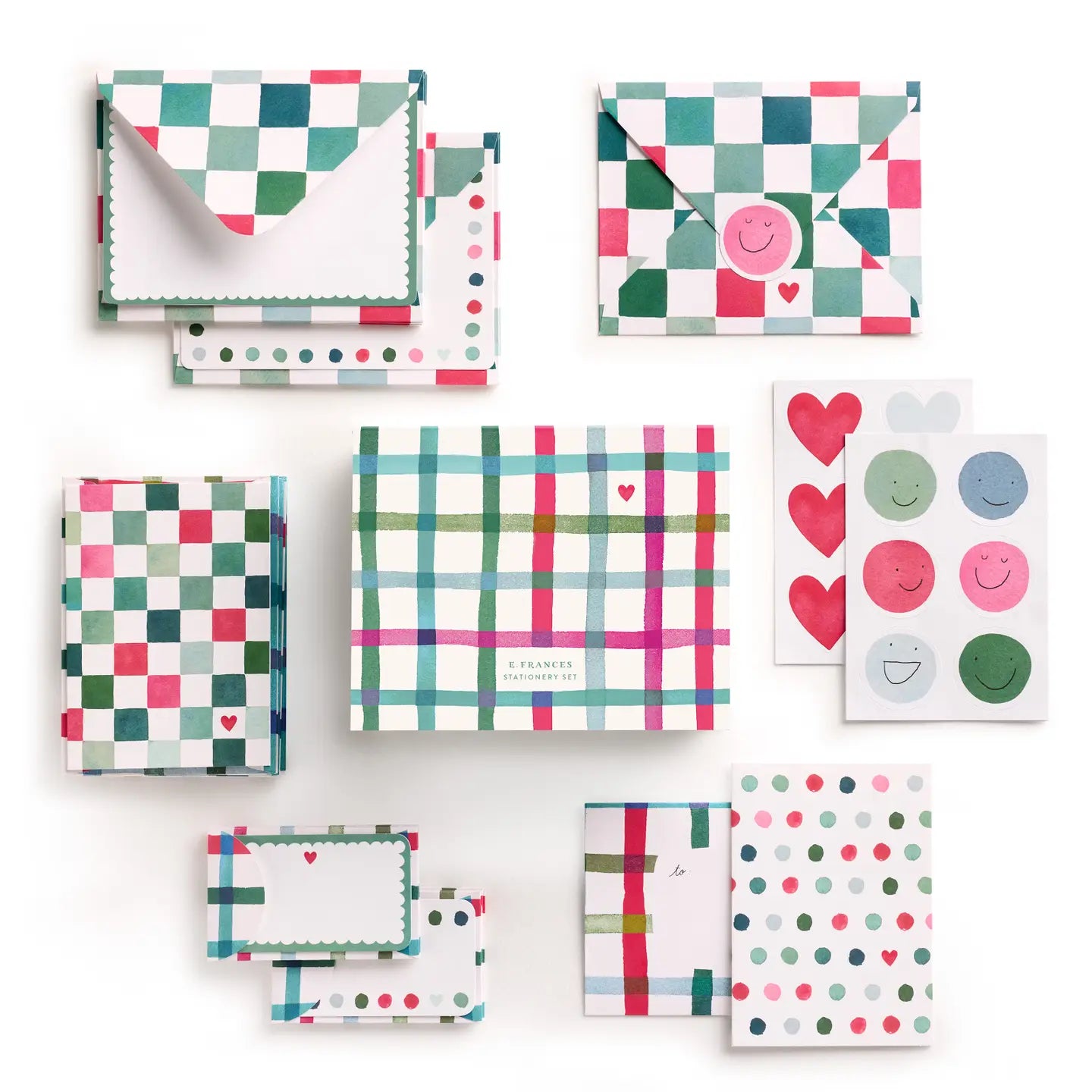 E. Frances Paper Paper Happy Plaid Stationery Set