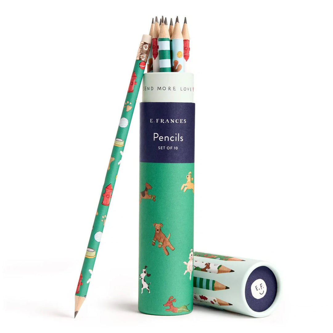 E. Frances Paper Paper Off Leash Set of 10 Pencils