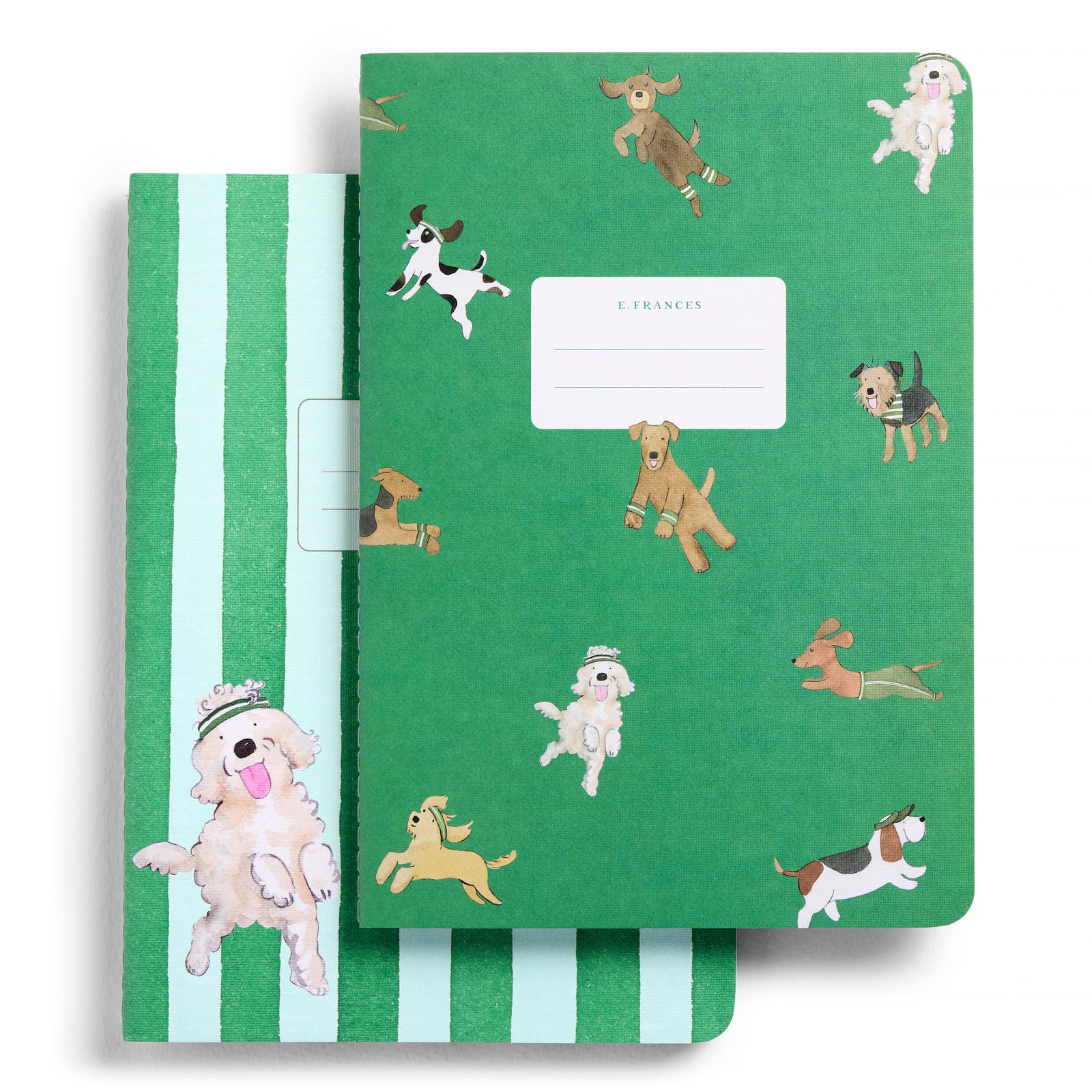 E. Frances Paper Paper Off Leash Set of Two Stitched Notebooks