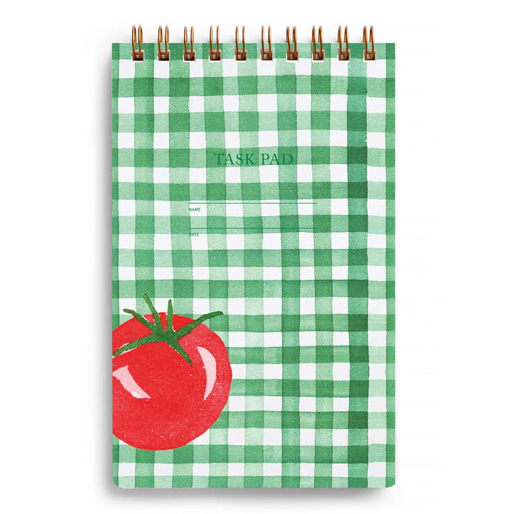 E. Frances Paper Paper Tomato Green Gingham Task Pad