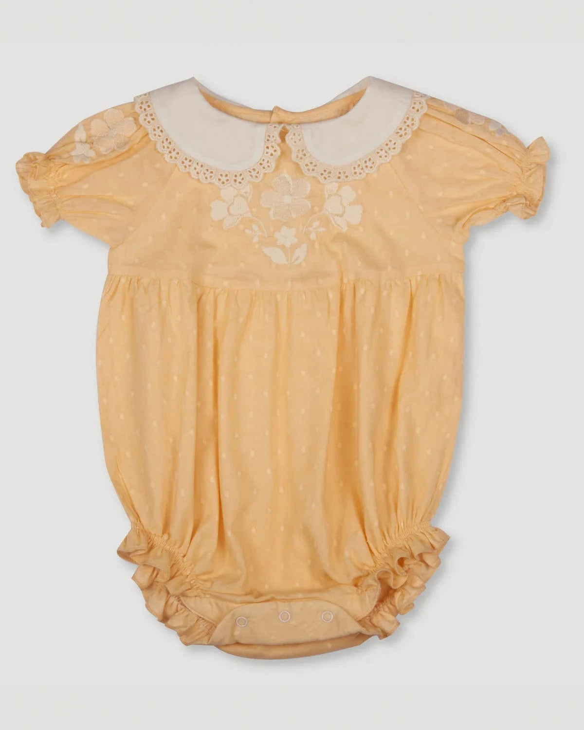 Early Sunday Baby Martha Baby Bubble Romper - Vanilla
