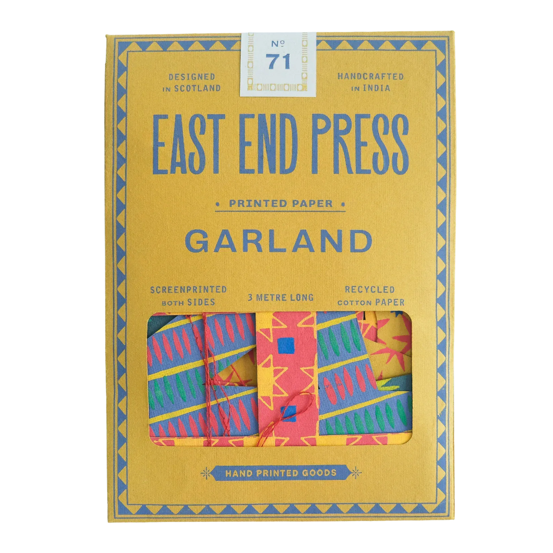 East End Press Party Bright Happy Birthday Sewn Garland