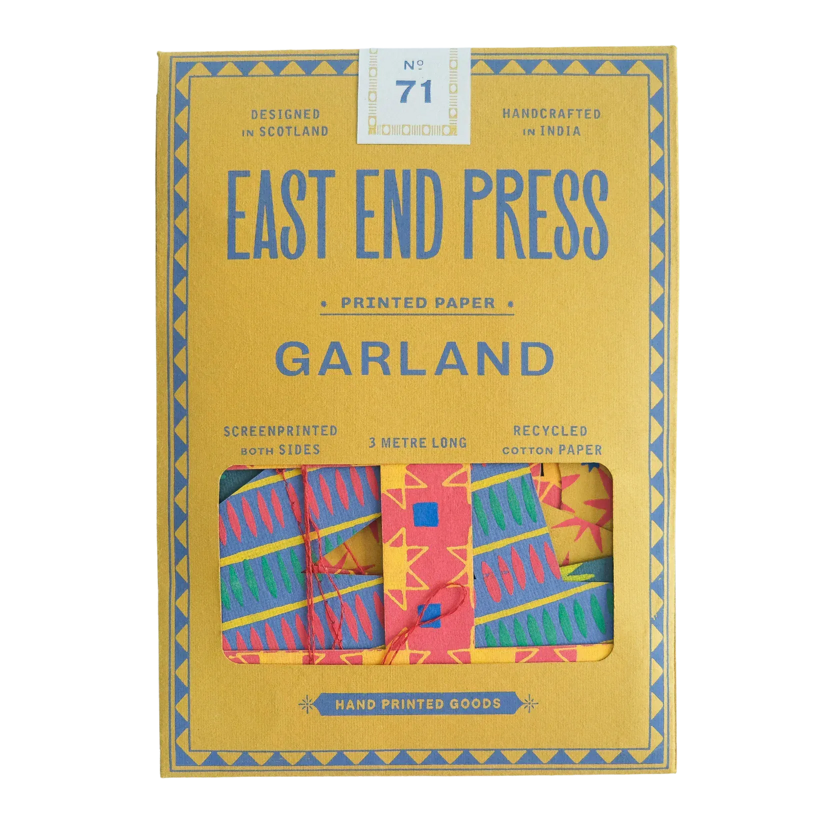 East End Press Party Bright Happy Birthday Sewn Garland