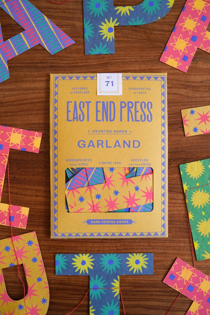 East End Press Party Bright Happy Birthday Sewn Garland