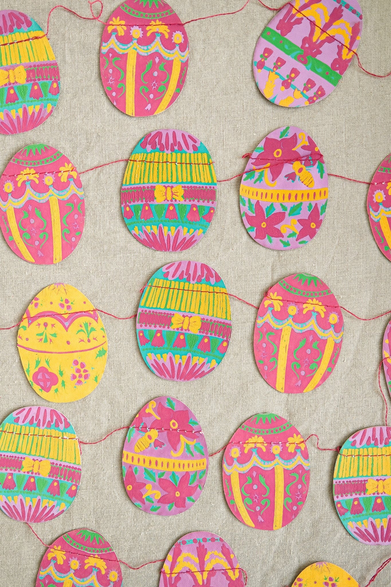 East End Press Party Easter Egg Sewn Garland