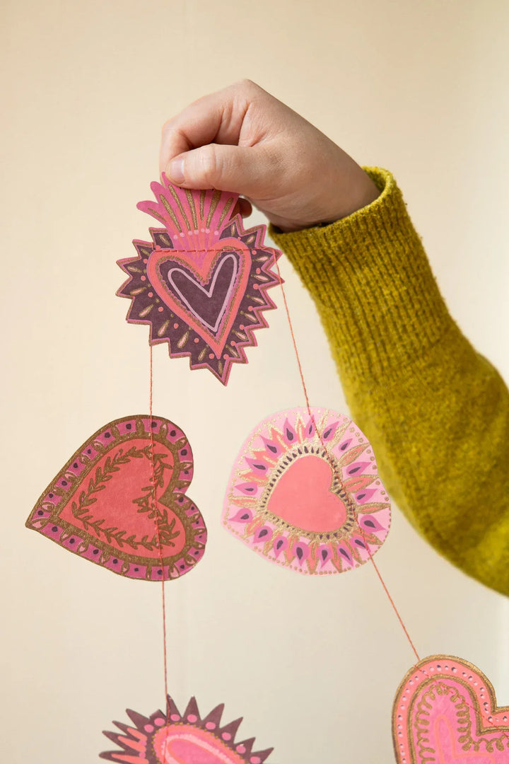 East End Press Party Sweet Hearts Sewn Garland