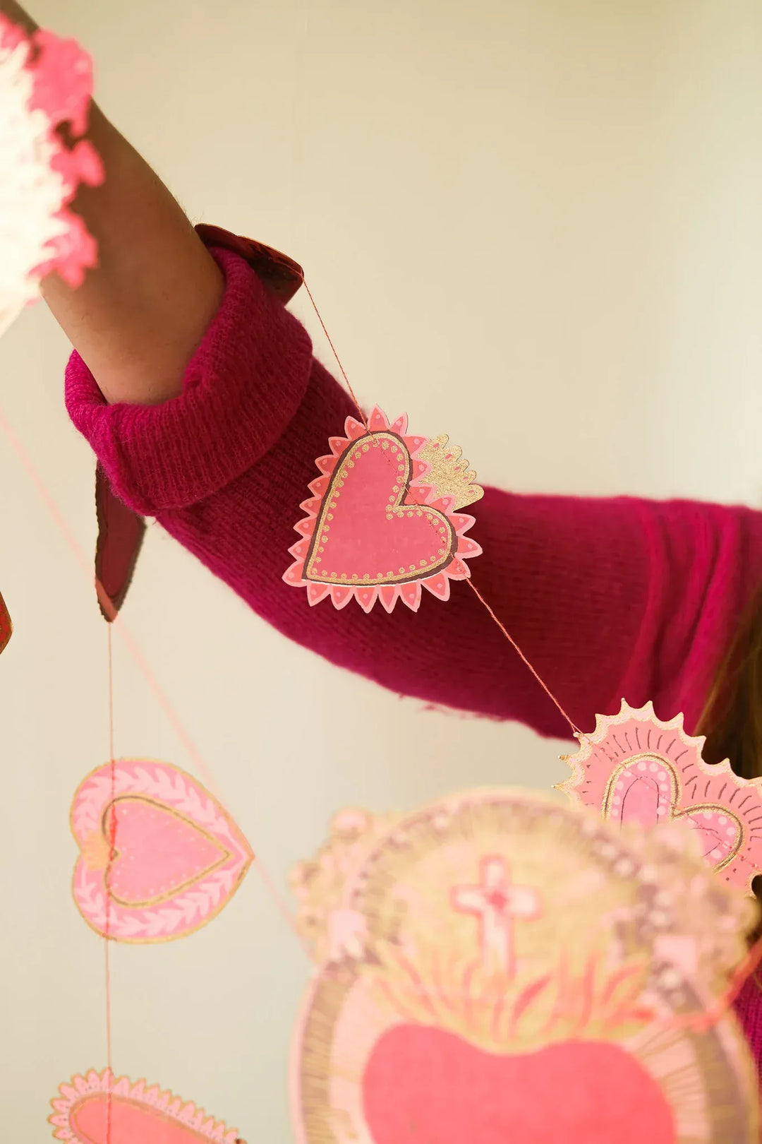 East End Press Party Sweet Hearts Sewn Garland